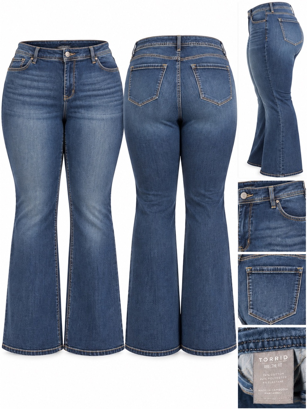 torrid Medium Blue Mid-Rise Slim Bootcut Jeans